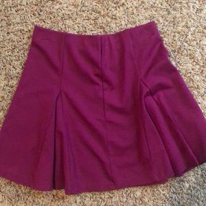 Burgundy Skater Skirt
